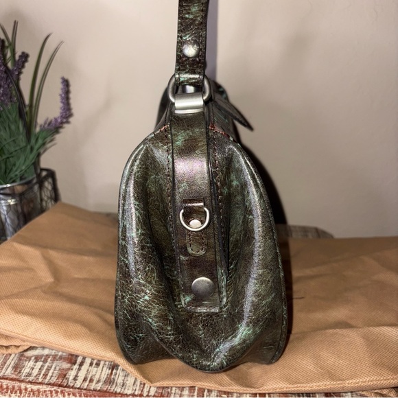 Patricia Nash Floral Embossed Shoulder Bag - Brown and Turquoise - Picture 4 of 9